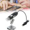Microscope numérique caméra 1600X 8 LED USB, loupe à main