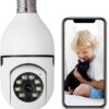 Caméra à ampoule WiFi FULLHD, détection de mouvement